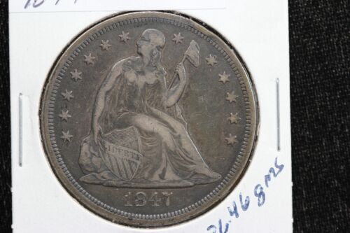 1847 Seated Liberty Dollar 19c8