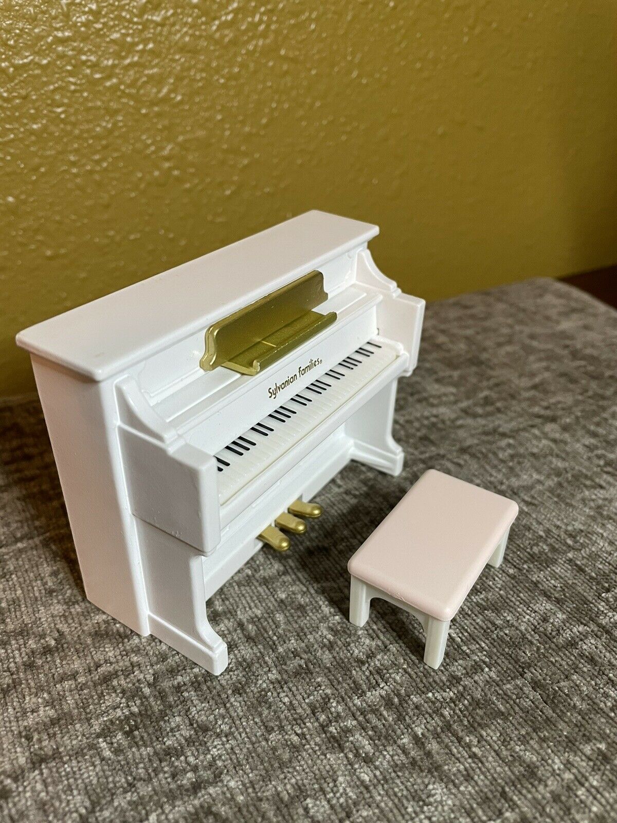 Calico Critters Piano W/ Bench, Sylvanian Families, Calico Critters Furniture
