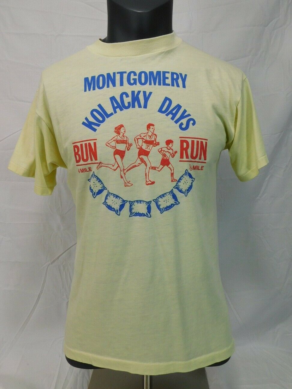 Vintage Single Stitch Montgomery Minnesota Kolacky Day Bun Run Shirt Mens Large