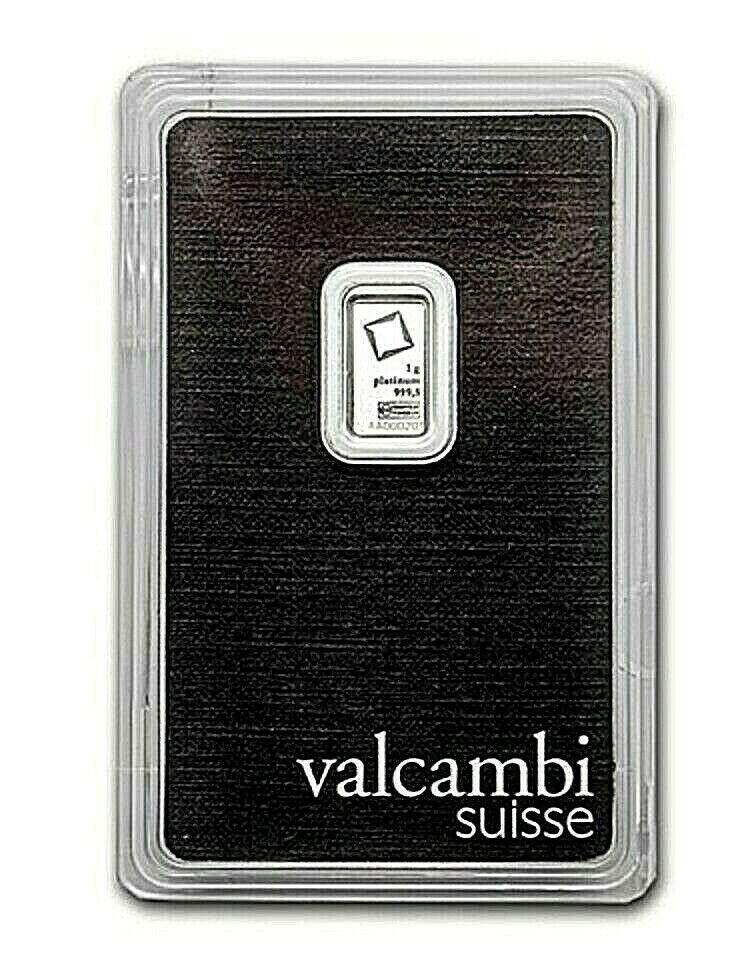1 Gram .9995 Platinum Bar - Valcambi In Assay From Apmex Encapsulated Sku# 41128