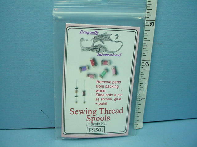 Miniature Sewing Thread Spools Kit #fs501 -1/12th Scale Dragonfly