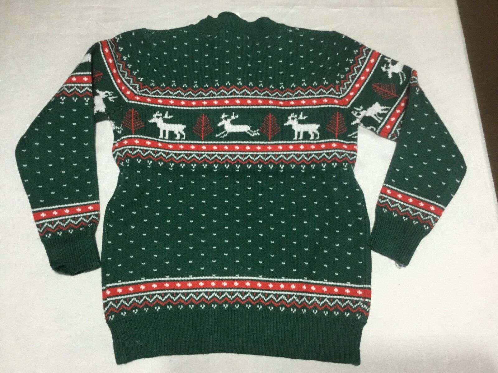 Aiboria Ugly Christmas Reindeer Snowflakes Sweater Pullover For Kids Size 14