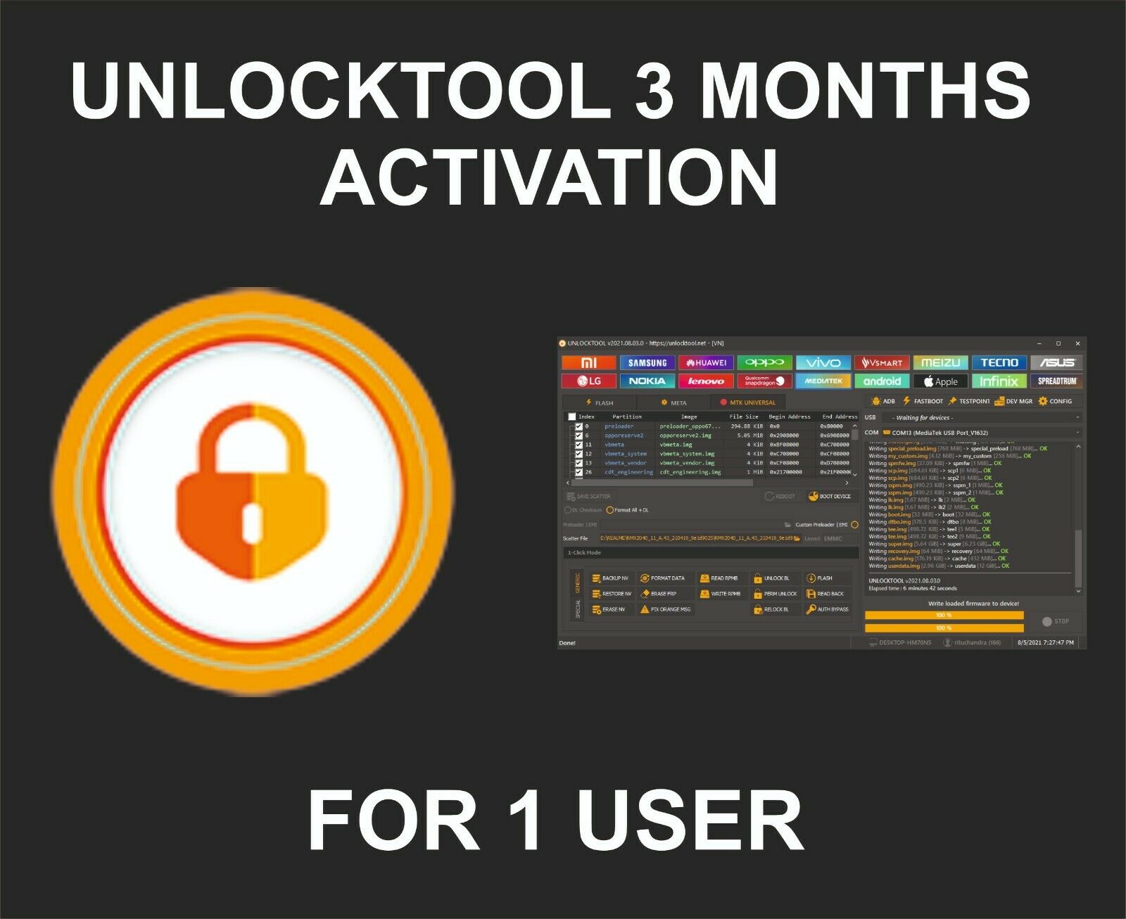 Unlocktool Active Pack, 3 Months, For 1 User