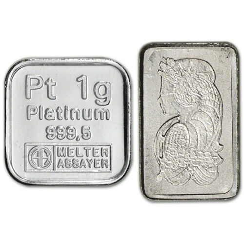 1 Gram Platinum Bar - Random Brand - Secondary Market - 999.5 Fine