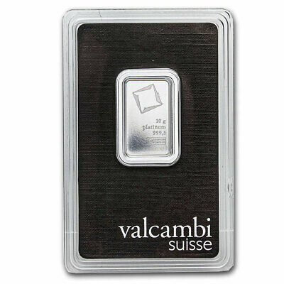 10 Gram Platinum Bar - Valcambi (in Assay) - Sku#209227