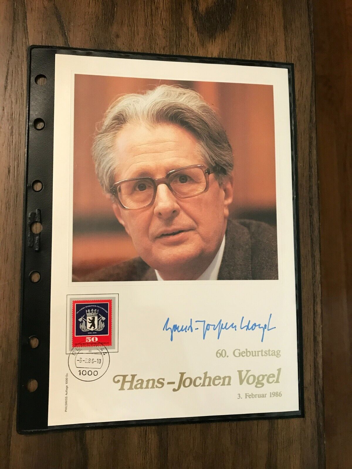 Five Autographed Stamp Panels Phillswiss Fornbacher Maier Kliby Vogel Baumler