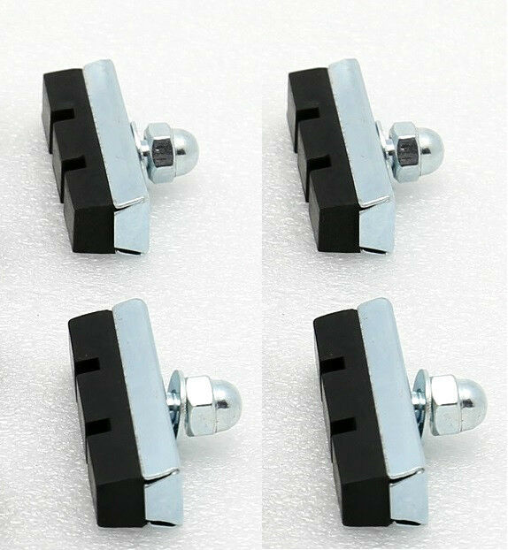 New 4-pack Bolt On Bicycle Bike 10 Speed Black Rubber Brake Pads Shoes